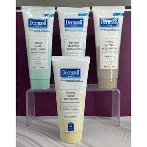 Dermasil Body Lotion Unisex 4 Pack Aloe Cocoa Butter Dry Skin Eczema Relief New